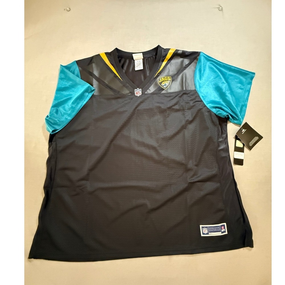 NFL Pro Line Jacksonville Jaguars Jersey Womens 4XL Black‎ Teal Blank New